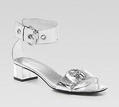 The Look for Less: Gucci Silver Ankle Strap Sandal