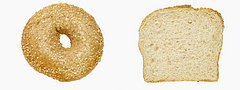 Calorie Wise: A typical bagel is equal to how many slices of bread?