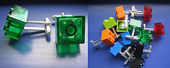 Totally Geeky or Geek Chic? Transparent Lego Cufflinks