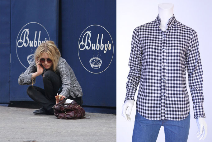 Found! Mary-Kate Olsen's Steven Alan Flannel Ruffle Shirt Found! Mary-Kate Olsen's Steven Alan Flannel Ruffle Shirt