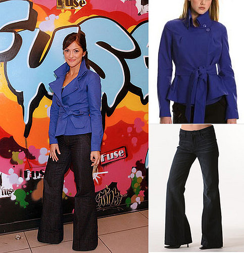 Found! Minka Kelly's Wrap Jacket and Wide-Leg Jeans 