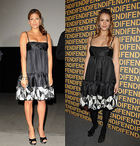 Who Wore It Better? Black Ruched Fendi Dress 