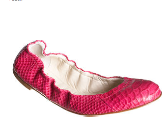 The Look For Less: Giuseppe Zanotti Printed Python Flats