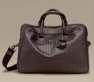 The Ultimate in Luxurious Geek: Bottega Veneta's Intrecciato Laptop Bag 