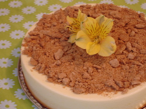 Ducca's Ricotta Cheesecake with Brown Sugar Crisp Topping