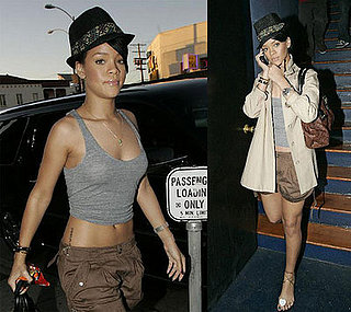 Rihanna Visits a Tattoo Parlor in Hollywood on January 13 2008