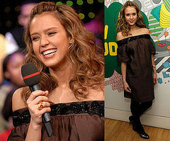 Pregnant Jessica Alba Promotes The Eye on TRL on Jan. 29, 2008 Pregnant Jessica Alba Promotes The Eye on TRL on Jan. 29, 2008