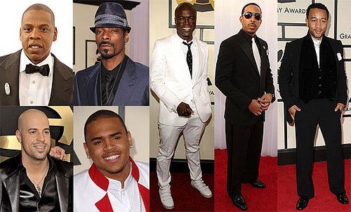 Jay-Z, John Legend, Chris Brown, Chris Daughtry, Seal, Ludacris at the 2008 Grammy Awards Red Carpet