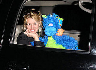Jessica Simpson Brings Her Blue Dragon to LA