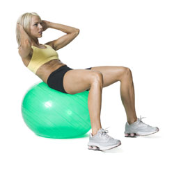 Get on the Ball: Crunches