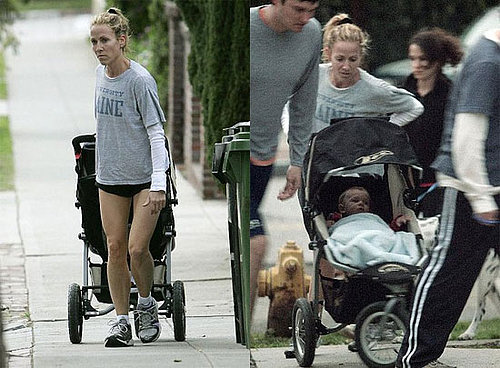 Sheryl Crow Running With Stroller