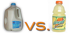 Sodium: Fat Free Skim Milk vs. Gatorade Sodium: Fat Free Skim Milk vs. Gatorade