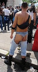 Man Wears Fanny Pack and Ass-less Chaps Man Wears Fanny Pack and Ass-less Chaps