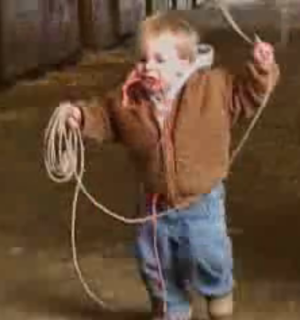 Baby Cowboy Can Rope a Calf