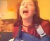Lady Hears Rick Astley and Screams