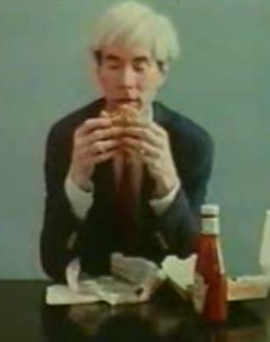Andy Warhol Eats a Burger King Hamburger