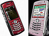 The red and pink BlackBerry Pearl