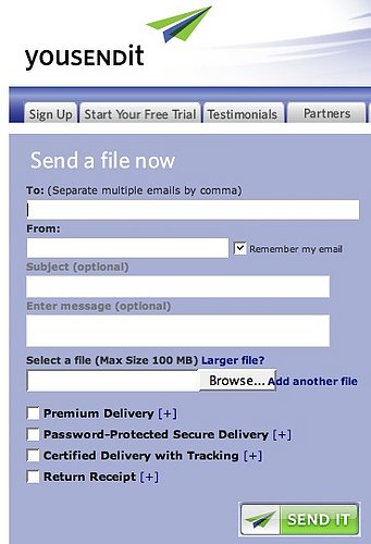 Geek Tip: Use YouSendIt to Send Big Files