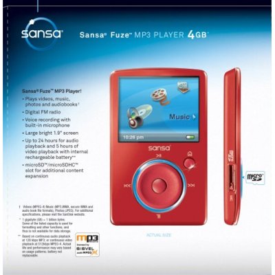 SanDisk Sansa Fuze Is Red and Totally Real 