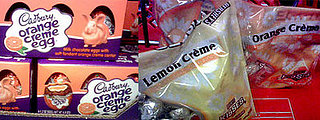 Orange Cadbury Creme Eggs and Lemon and Orange Hershey Kisses