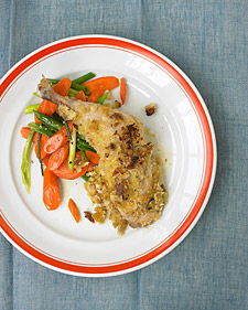 Fast & Easy Dinner: Crispy Mustard Chicken with Carrots