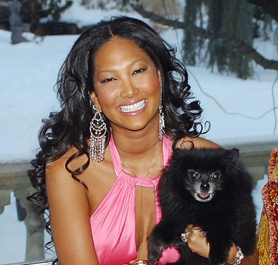 Kimora Lee Simmons and her dog, Zoe Kimora Lee Simmons and her dog, Zoe