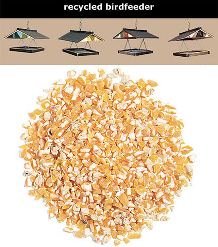 Feed the Birds: Recycled Birdfeeder and Corn