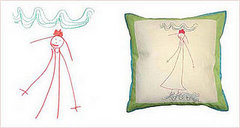 Child's Artwork on a Pillow Child's Artwork on a Pillow