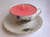 handmade teacup candle gift