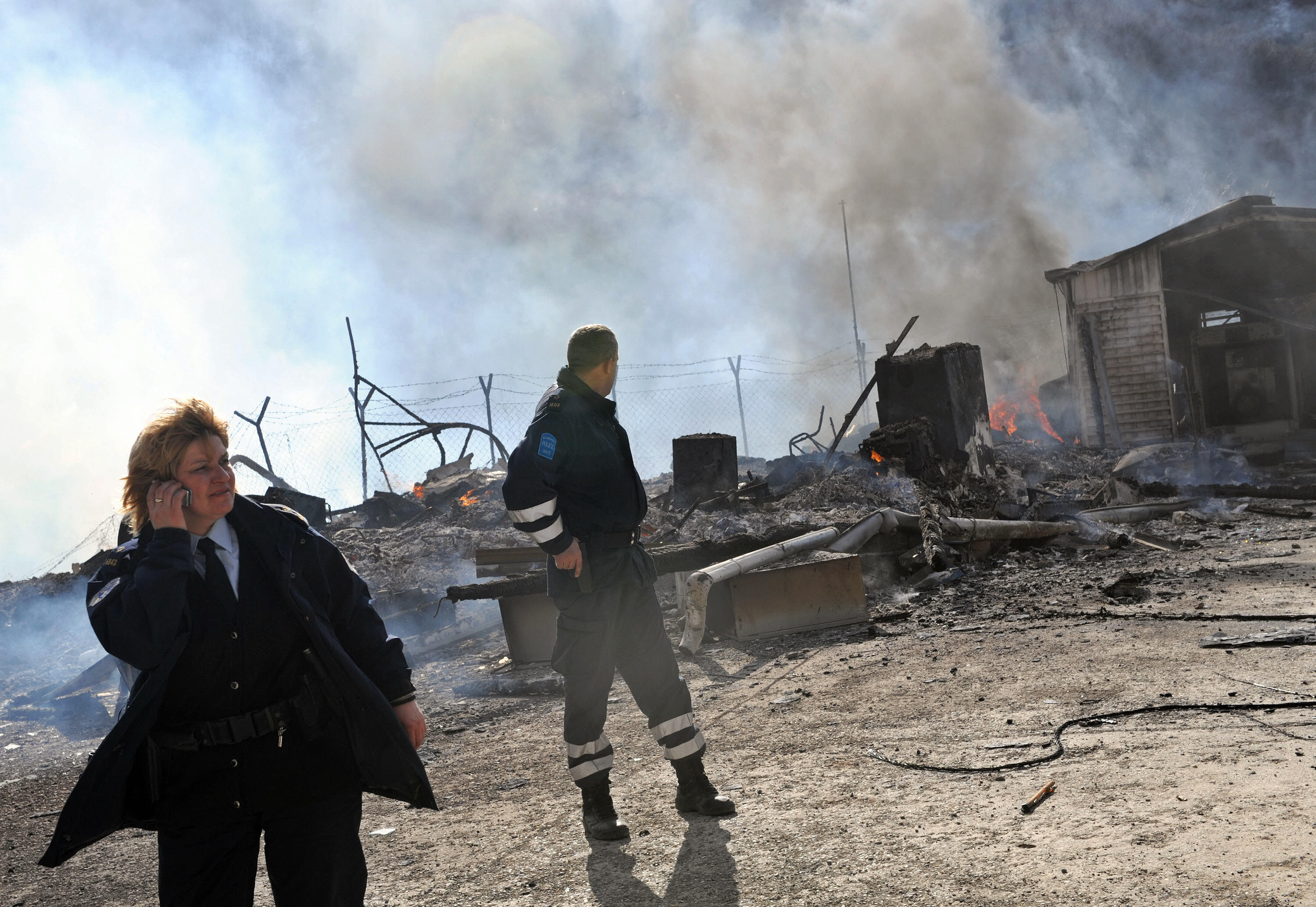 NATO forces intervened on Tuesday for the first time since Kosovo declared independence on Sunday. NATO forces intervened on Tuesday for the first time since Kosovo declared independence on Sunday.