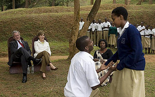Mr. and Mrs. Bush Watch Abstinence Skit