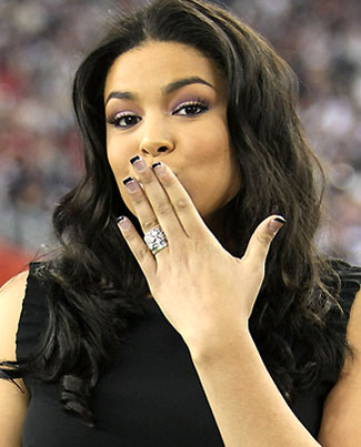 Jordin Sparks's Nail Polish at the Super Bowl XLII Jordin Sparks's Nail Polish at the Super Bowl XLII