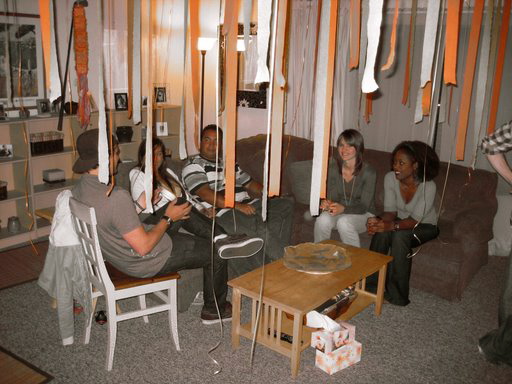sittin around after setting up the party - waiting for ivy to come sittin around after setting up the party - waiting for ivy to come