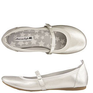 American Eagle Silver Mary Janes