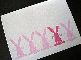 The Card Shop: Hippity Hop Letterpress Bunny Card