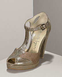 Nanette Lepore Snake-Embossed T-Strap d'Orsay�-� Accessories�-� Neiman Marcus
