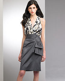 Nanette Lepore Plaid Halter Top & Studio Satin Skirt�-� Skirts�-� Bergdorf Goodman