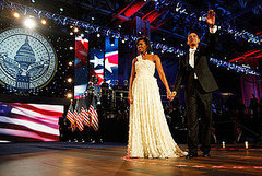 Michelle Obama in a White Jason Wu Gown at the Inaugural Ball Michelle Obama in a White Jason Wu Gown at the Inaugural Ball