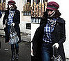 Anne Hathaway Roams Barcelona Spain in Burberry Newsboy Cap