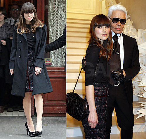 Keira Knightley in Chanel at the Chanel Haute Couture Show in Paris