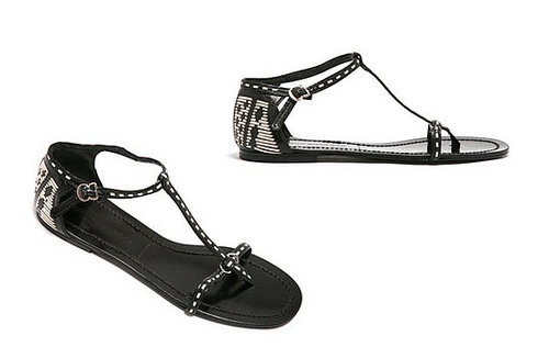 Fabworthy: Sigerson Morrison Weave T-Strap Sandal 