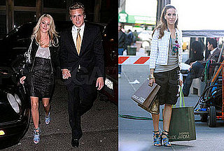 Who Wore It Better? Blue and Green Balenciaga Gladiator Sandals