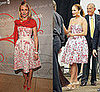 Who Wore It Better? Strapless Floral Oscar de la Renta Dress 
