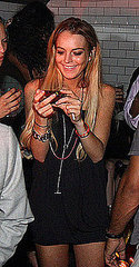 Lindsay Lohan Wearing a Lariat Necklace