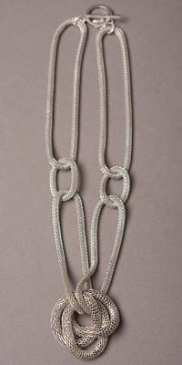Thick Knotted Silver Chain Necklaces by Nicole Miller