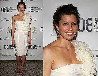 Jessica Biel Attends Premiere of Easy Virtue at the 2008 Toronto International Film Festival in a Giambattista Valli Frock
