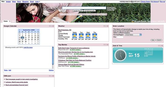 iGoogle Fashion Theme Collection