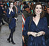 Anne Hathaway Visits The David Letterman Show in a Marc Jacobs Dress