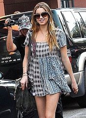 Whitney Port Wears a Patchwork Dress Whitney Port Wears a Patchwork Dress