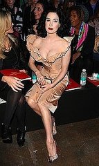Dita Von Teese Wears Vivienne Westwood at Vivienne Westwood London Fashion Week Spring/Summer 2009 Show